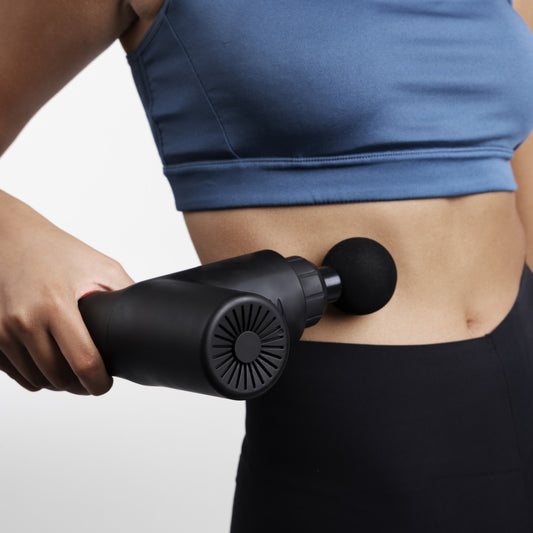 can you use massage gun on stomach