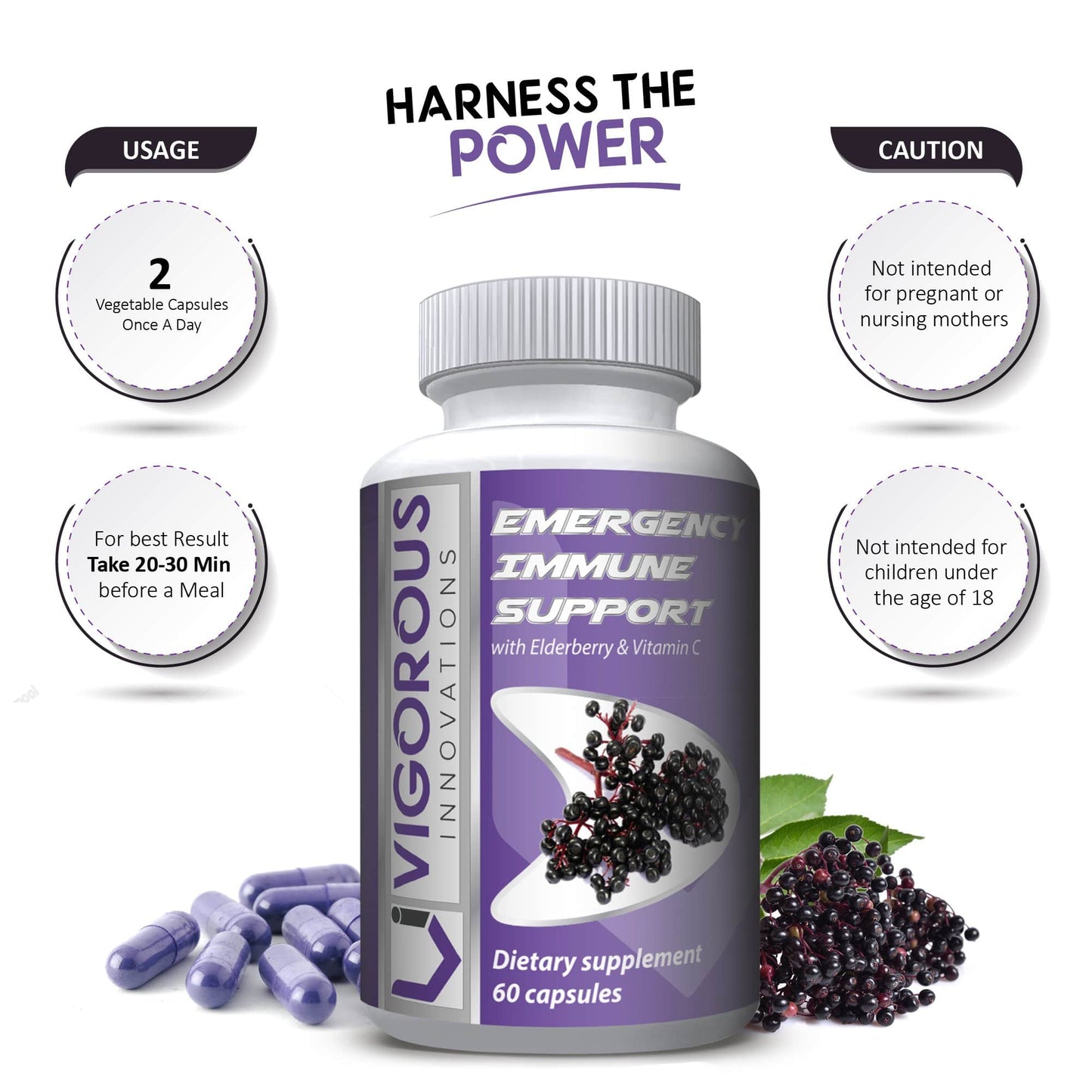 VI Emergency Immune Support Supplement - Natural Immunity Defense Formula