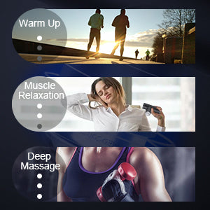 Portable Mini Massage Gun, Quiet Powerful Brushless Motor, 4 Heads and 3 Modes Helps Relieve Soreness Gray