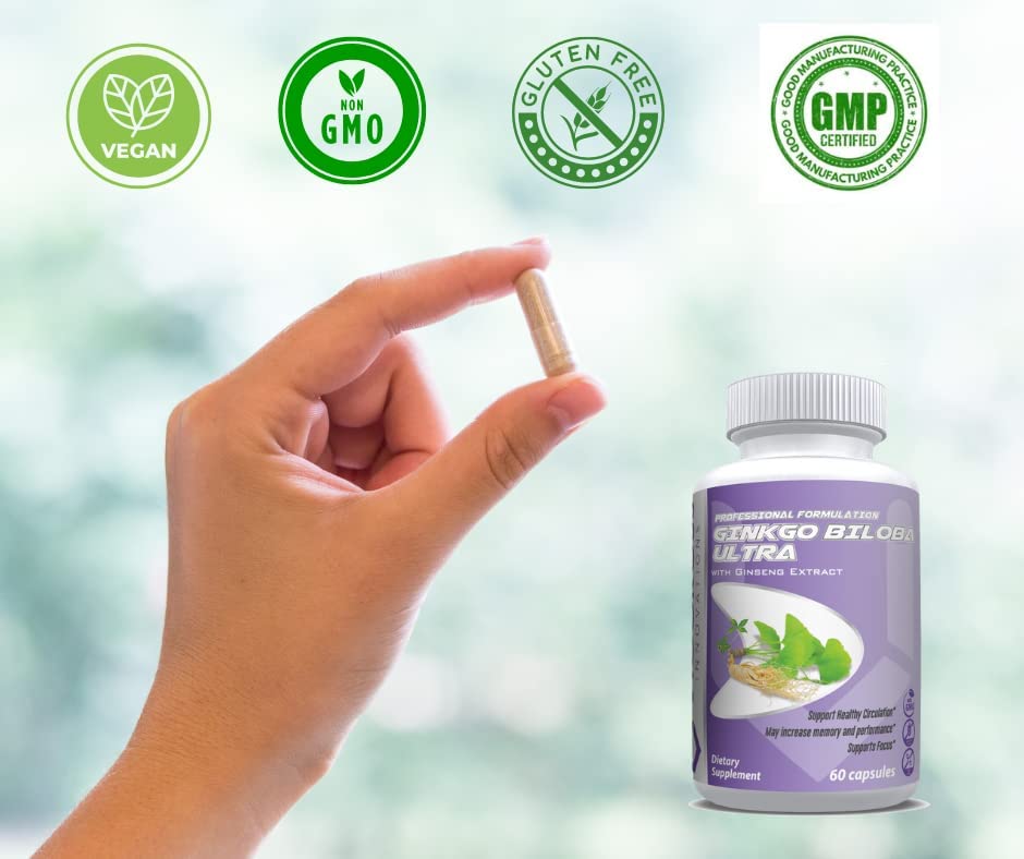 Panax Ginseng Extract + Ginkgo Biloba - Extra Strength Stamina Performance