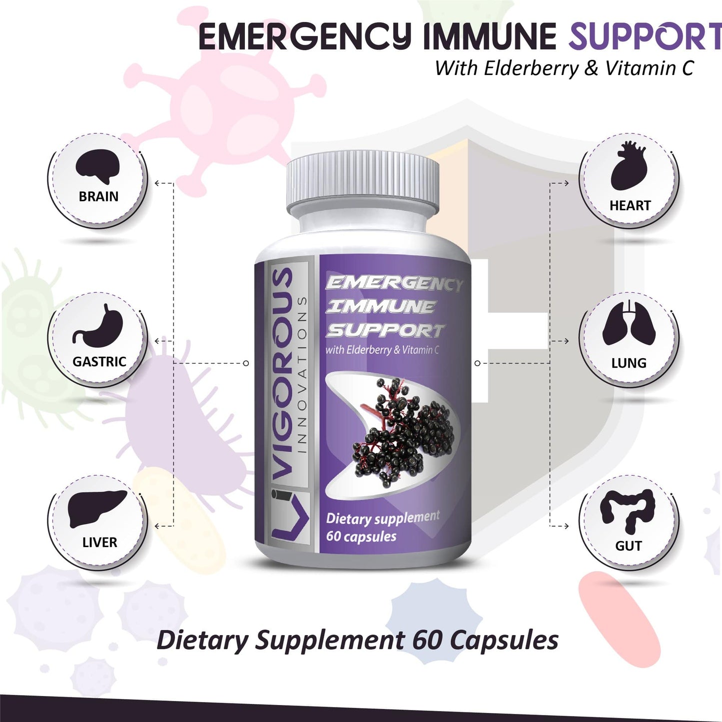 VI Emergency Immune Support Supplement - Natural Immunity Defense Formula