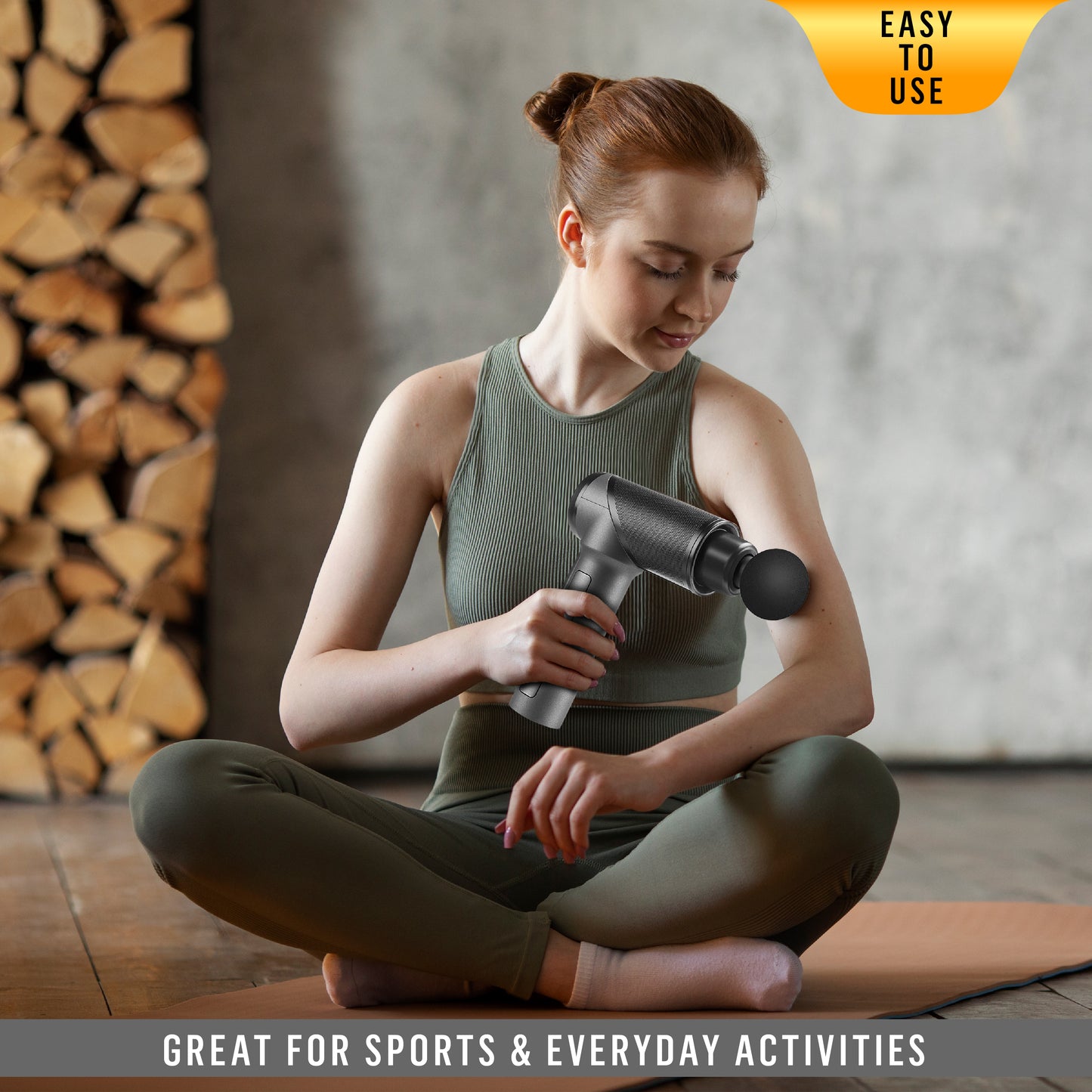 Gray VI Pro Sport Handheld Percussion Massager- 6 Pro Attachments Included